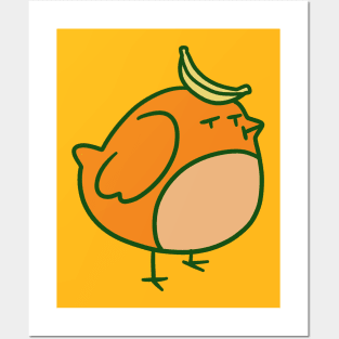 Orange Banana Bird Posters and Art